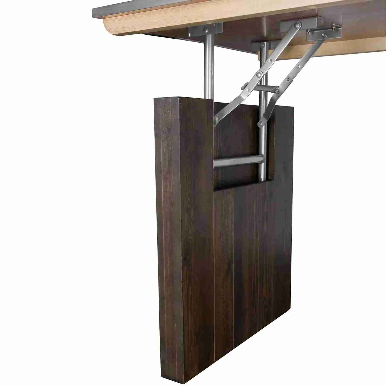 Chivari 96" x 40" Fruitwood Farm Table Conversion Kit for 96" x 30" Banquet Tables TFARMCKT9640-FTW-AX-T