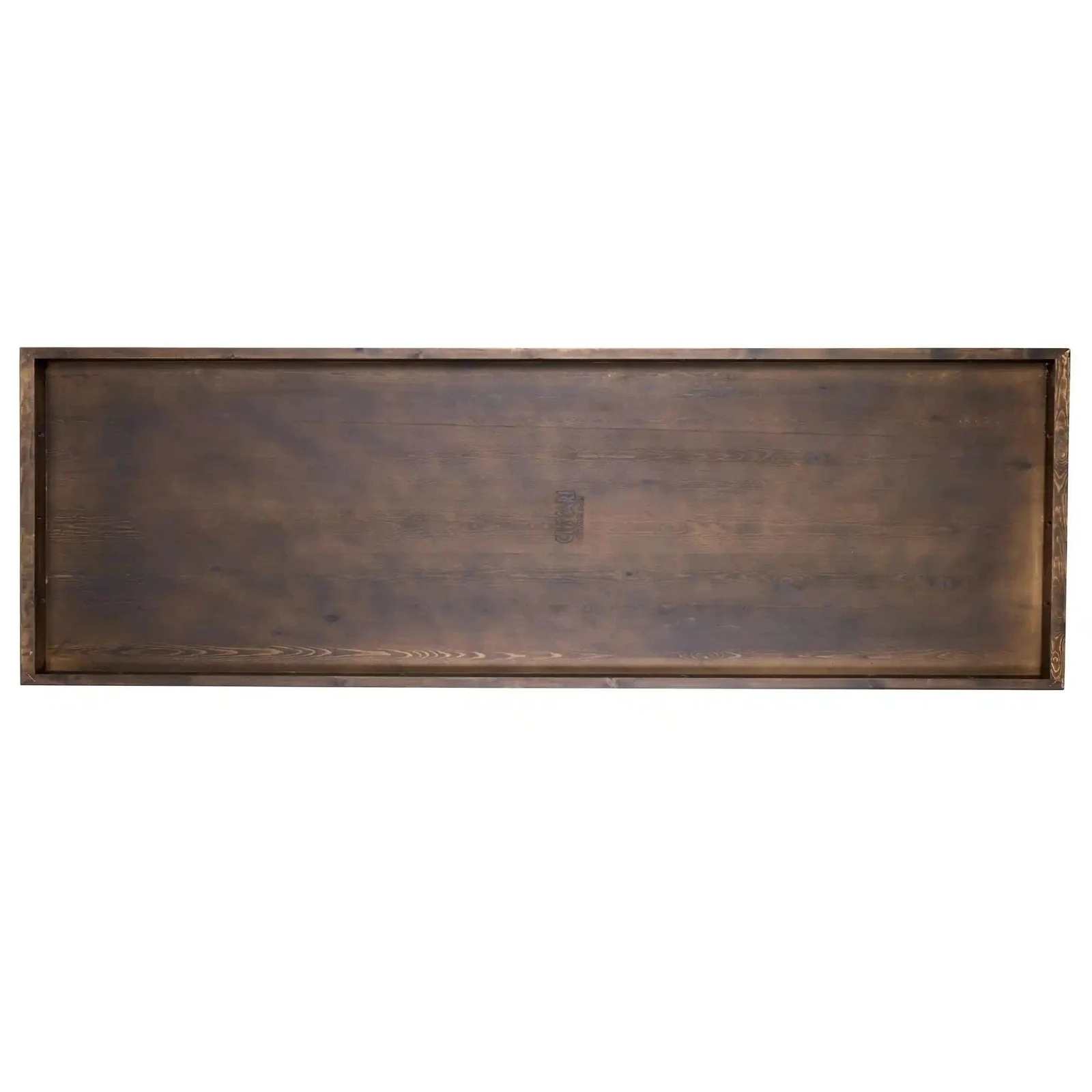 Chivari 96" x 40" Fruitwood Farm Table Conversion Kit for 96" x 30" Banquet Tables TFARMCKT9640-FTW-AX-T