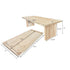 Chivari 96" x 40" Fruitwood Farm Table Conversion Kit for 96" x 30" Banquet Tables TFARMCKT9640-FTW-AX-T