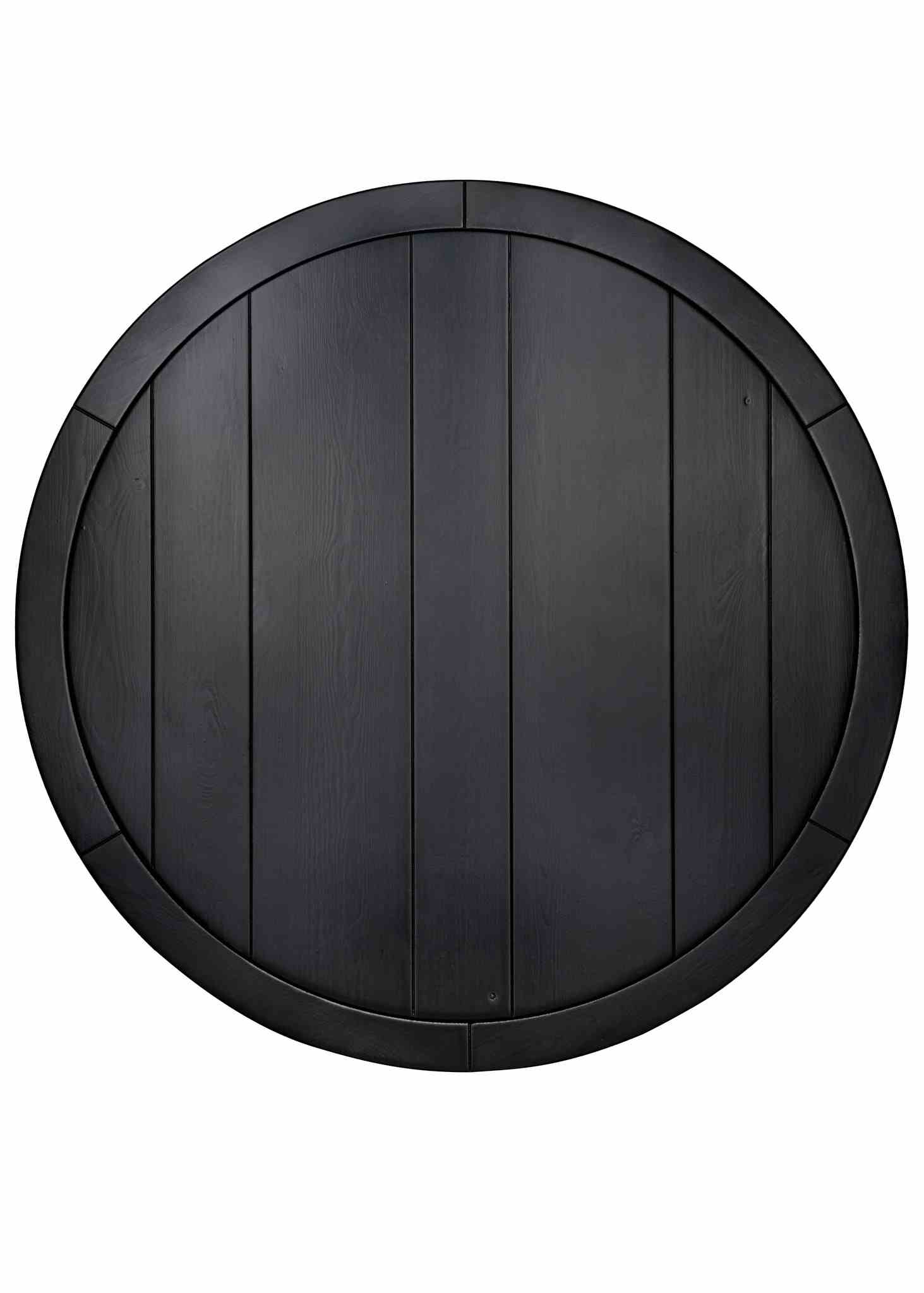 Chivari 36" (3 Foot) Black Round Farm Cocktail Table TFARMCKTL36-BL-AX-T