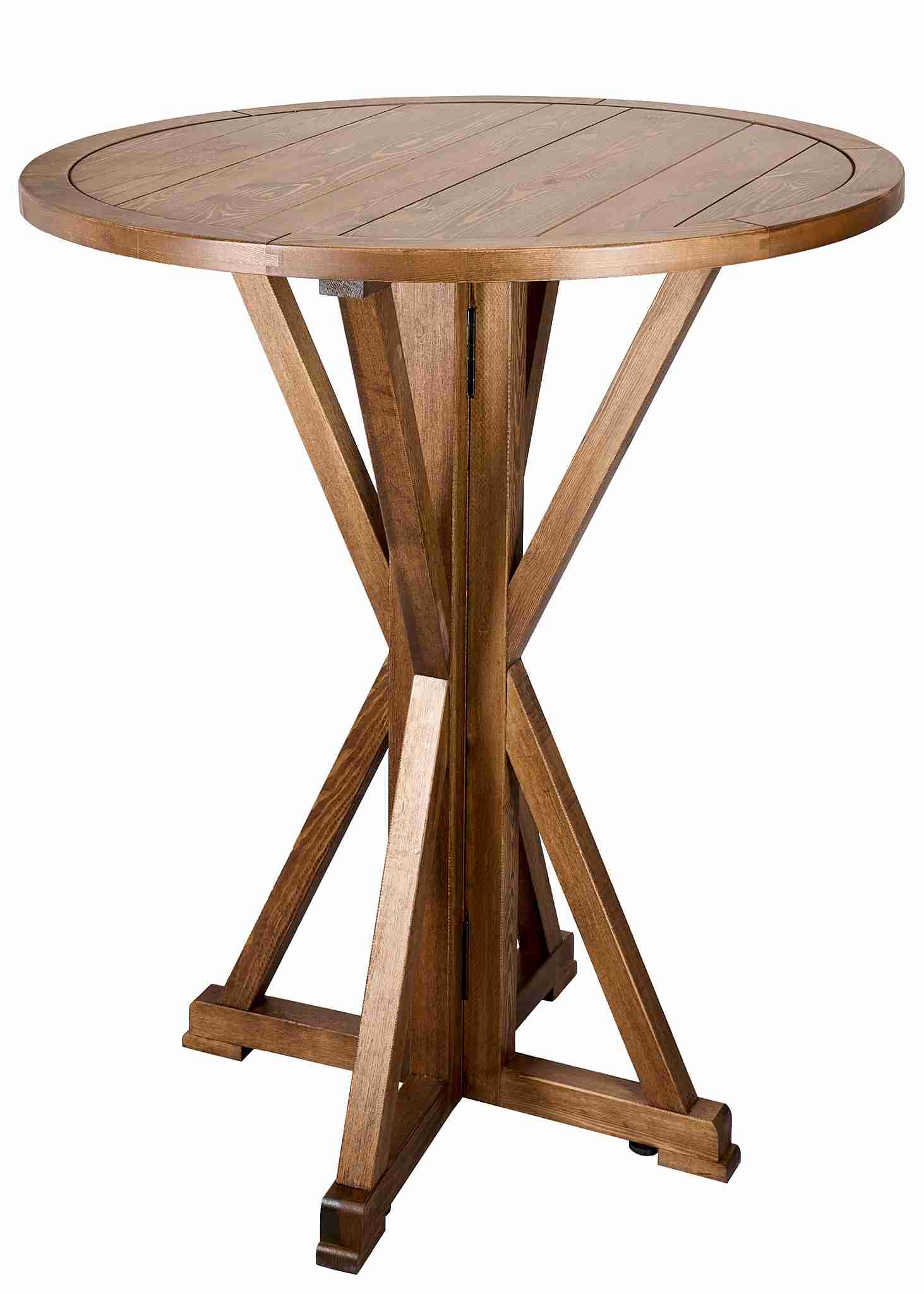 Chivari 36" (3 Foot) Chestnut Round Farm Cocktail Table TFARMCKTL36-CH-AX-T