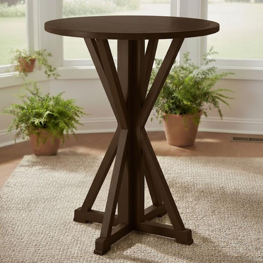 Chivari 36" (3 Foot) Fruitwood Round Farm Cocktail Table TFARMCKTL36-FR-AX-T