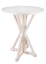 36" (3 Foot) White Distressed Round Farm Cocktail Table