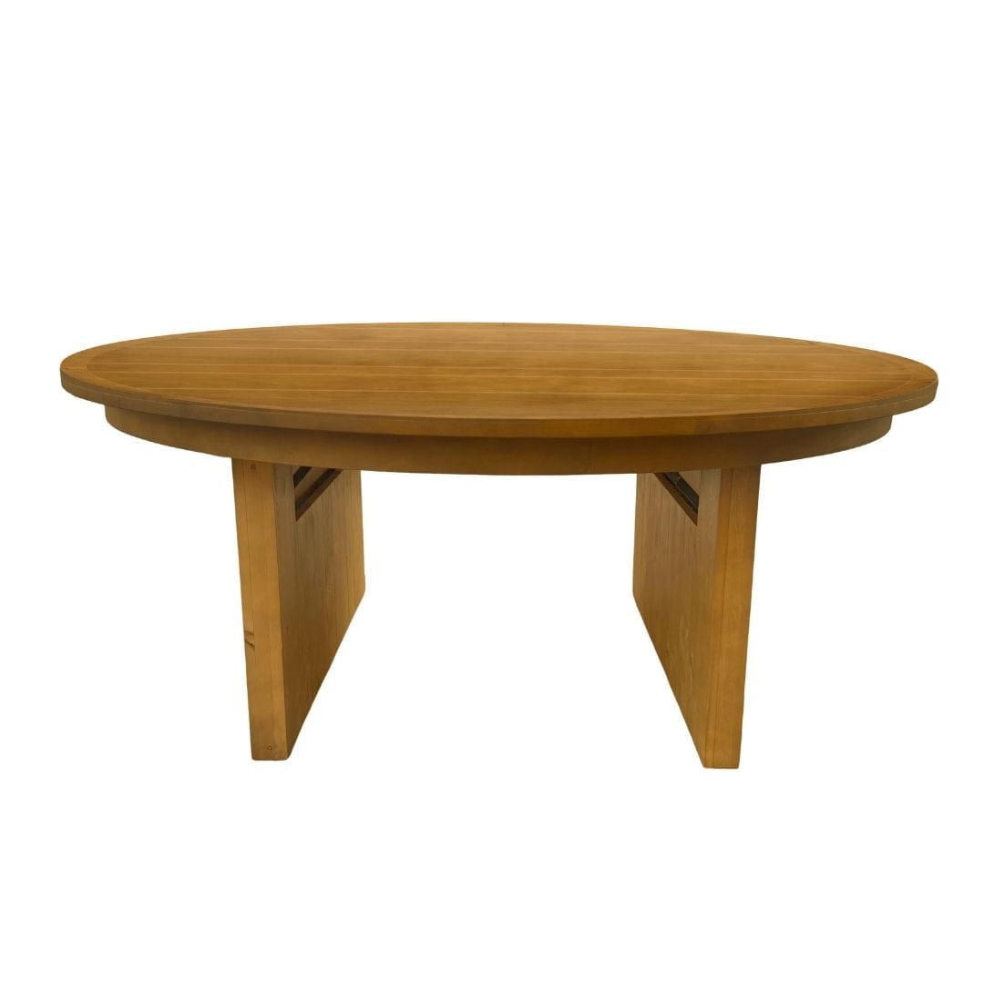 Chivari 72" Chestnut Farm Table Conversion Kit for 60 and 66" Round Plywood Tables TFARMCKTRD72-CHT-AX-T