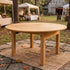 Chivari 60" (5 Foot) Natural Straight Leg Round Pine Farm Table TFARMRD60-NATURAL-S-LEG-AX-T