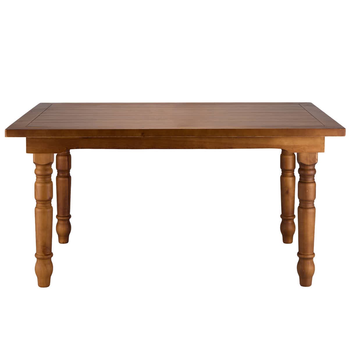 Chivari 60" x 40" (5 Foot) Chestnut Finish Rectangle Fluted Leg Wood Farm Table TFARMRT6040-CHT-T-AX