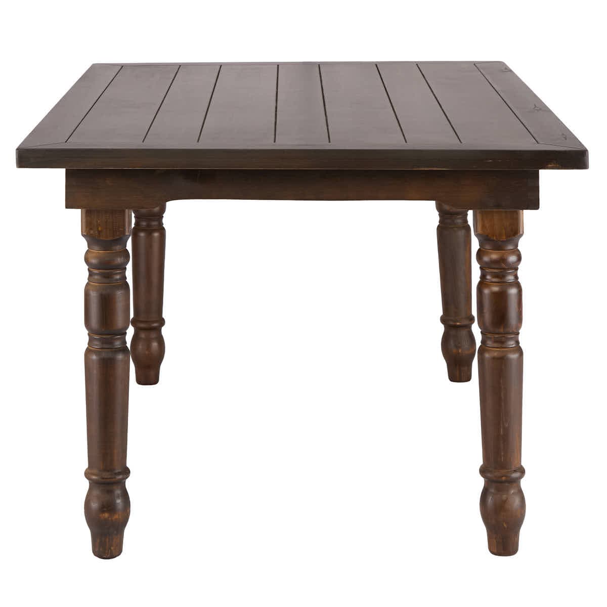 Chivari Elongated Serpentine Farm Table Kit - Seats 42 - Includes 4 Fruitwood Serpentine Tables and 5 Rectangle Tables TFARM-SNKT-FTW2
