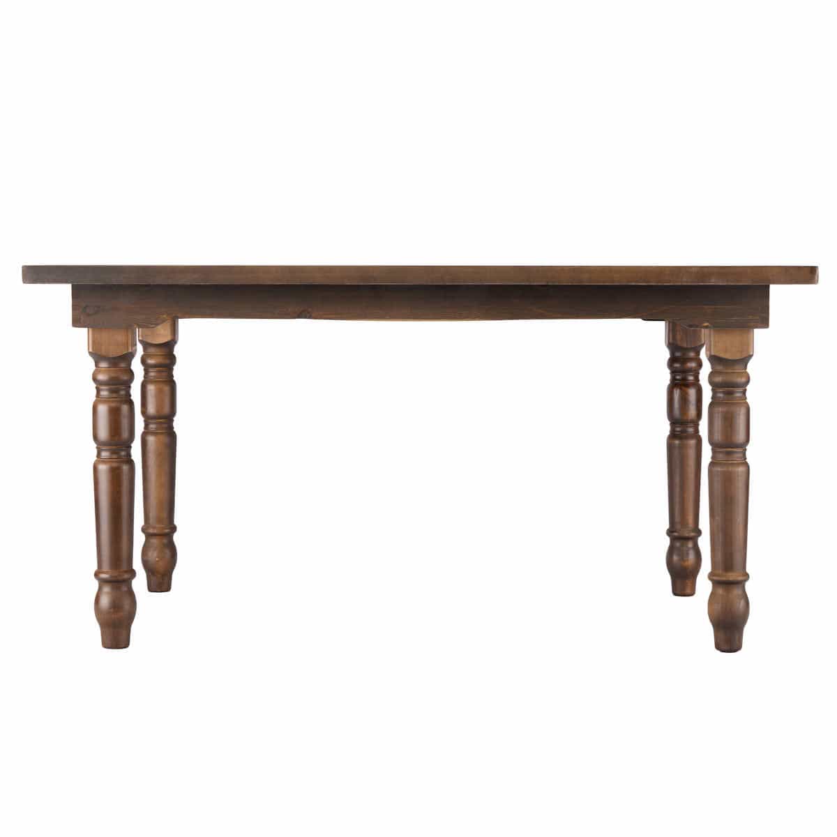 Chivari Elongated Serpentine Farm Table Kit - Seats 42 - Includes 4 Fruitwood Serpentine Tables and 5 Rectangle Tables TFARM-SNKT-FTW2