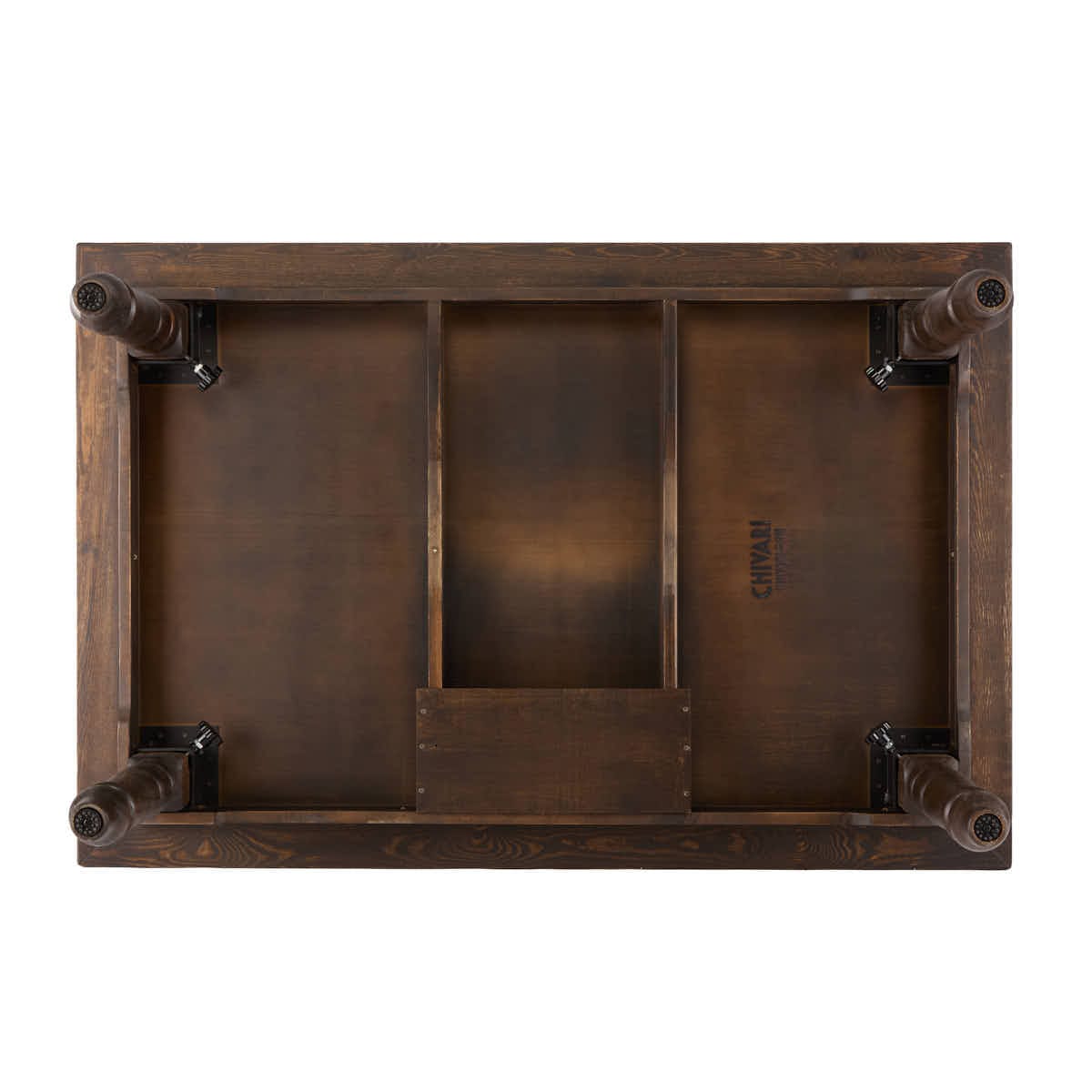Chivari Elongated Serpentine Farm Table Kit - Seats 42 - Includes 4 Fruitwood Serpentine Tables and 5 Rectangle Tables TFARM-SNKT-FTW2