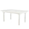 Chivari 60" x 40" (5 Foot) White Distressed Rectangle Fluted Leg Wood Farm Table TFARMRT6040-WD-T-AX