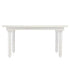 Chivari 60" x 40" (5 Foot) White Distressed Rectangle Fluted Leg Wood Farm Table TFARMRT6040-WD-T-AX