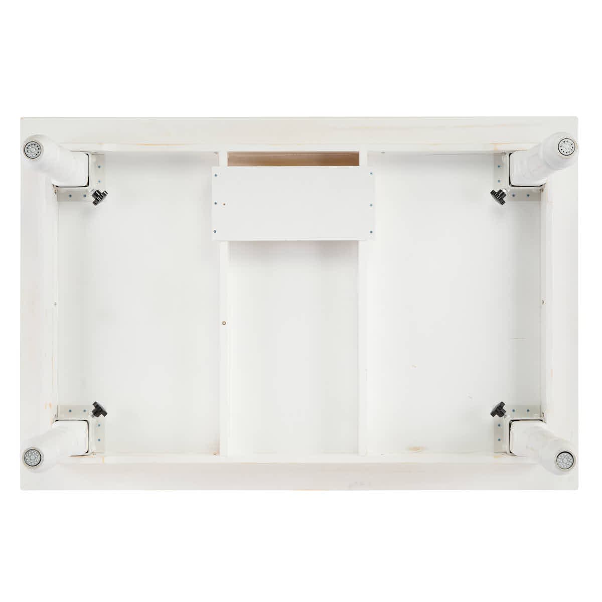 Chivari Elongated Serpentine Farm Table Kit - Seats 42 - Includes 4 White Distressed Serpentine Tables and 5 Rectangle Tables TFARM-SNKT-WD2