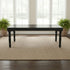 Chivari 96″ x 40″ (8 Foot) Black Rectangle Fluted Leg Wood Farm Table TFARMRT9640-BLACK-T-LEG-AX-T