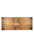 Chivari Scratch and Dent 96" x 40" (8 Foot) Chestnut Finish Rectangle Fluted Leg Wood Farm Table TFARMRT9640-CHESTNUT-T-LEG-AX-T-SD