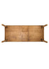 Chivari Scratch and Dent 96" x 40" (8 Foot) Chestnut Finish Rectangle Fluted Leg Wood Farm Table TFARMRT9640-CHESTNUT-T-LEG-AX-T-SD