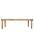 Chivari Scratch and Dent 96" x 40" (8 Foot) Chestnut Finish Rectangle Fluted Leg Wood Farm Table TFARMRT9640-CHESTNUT-T-LEG-AX-T-SD
