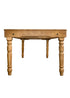 Chivari Scratch and Dent 96" x 40" (8 Foot) Chestnut Finish Rectangle Fluted Leg Wood Farm Table TFARMRT9640-CHESTNUT-T-LEG-AX-T-SD