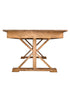 Chivari Scratch and Dent 96" x 40" (8 Foot) Chestnut Finish Rectangle X Leg Wood Farm Table TFARMRT9640-CHESTNUT-X-LEG-AX-T-SD