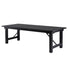 Chivari 72" x 40" (6 Foot) Black Rectangle Straight Leg Wood Farm Table TFRMPLRT7240-BLK-ST-AX