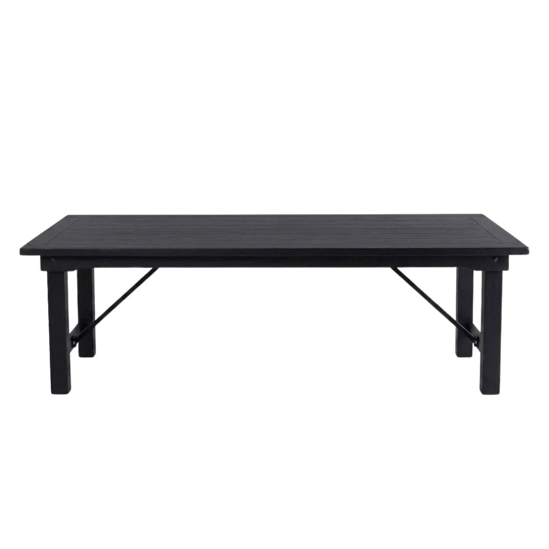 Chivari 72" x 40" (6 Foot) Black Rectangle Straight Leg Wood Farm Table TFRMPLRT7240-BLK-ST-AX
