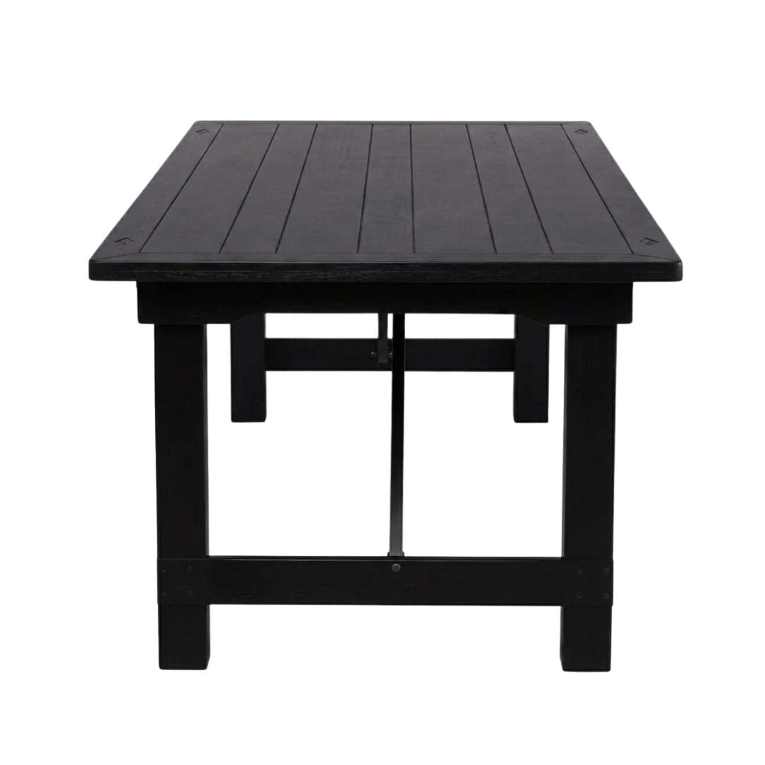Chivari 72" x 40" (6 Foot) Black Rectangle Straight Leg Wood Farm Table TFRMPLRT7240-BLK-ST-AX