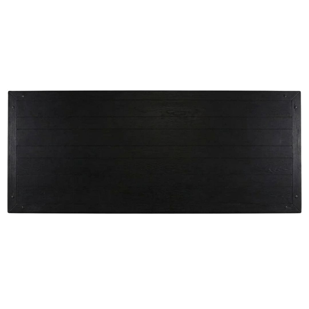 Chivari 72" x 40" (6 Foot) Black Rectangle Straight Leg Wood Farm Table TFRMPLRT7240-BLK-ST-AX