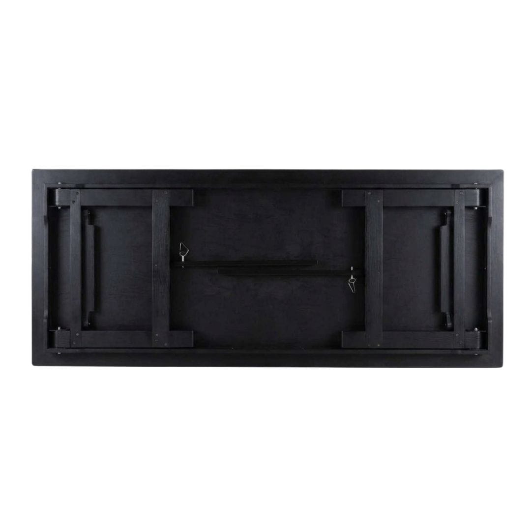 Chivari 72" x 40" (6 Foot) Black Rectangle Straight Leg Wood Farm Table TFRMPLRT7240-BLK-ST-AX