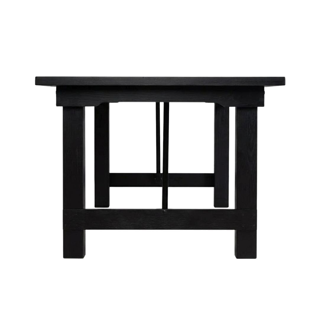 Chivari 72" x 40" (6 Foot) Black Rectangle Straight Leg Wood Farm Table TFRMPLRT7240-BLK-ST-AX