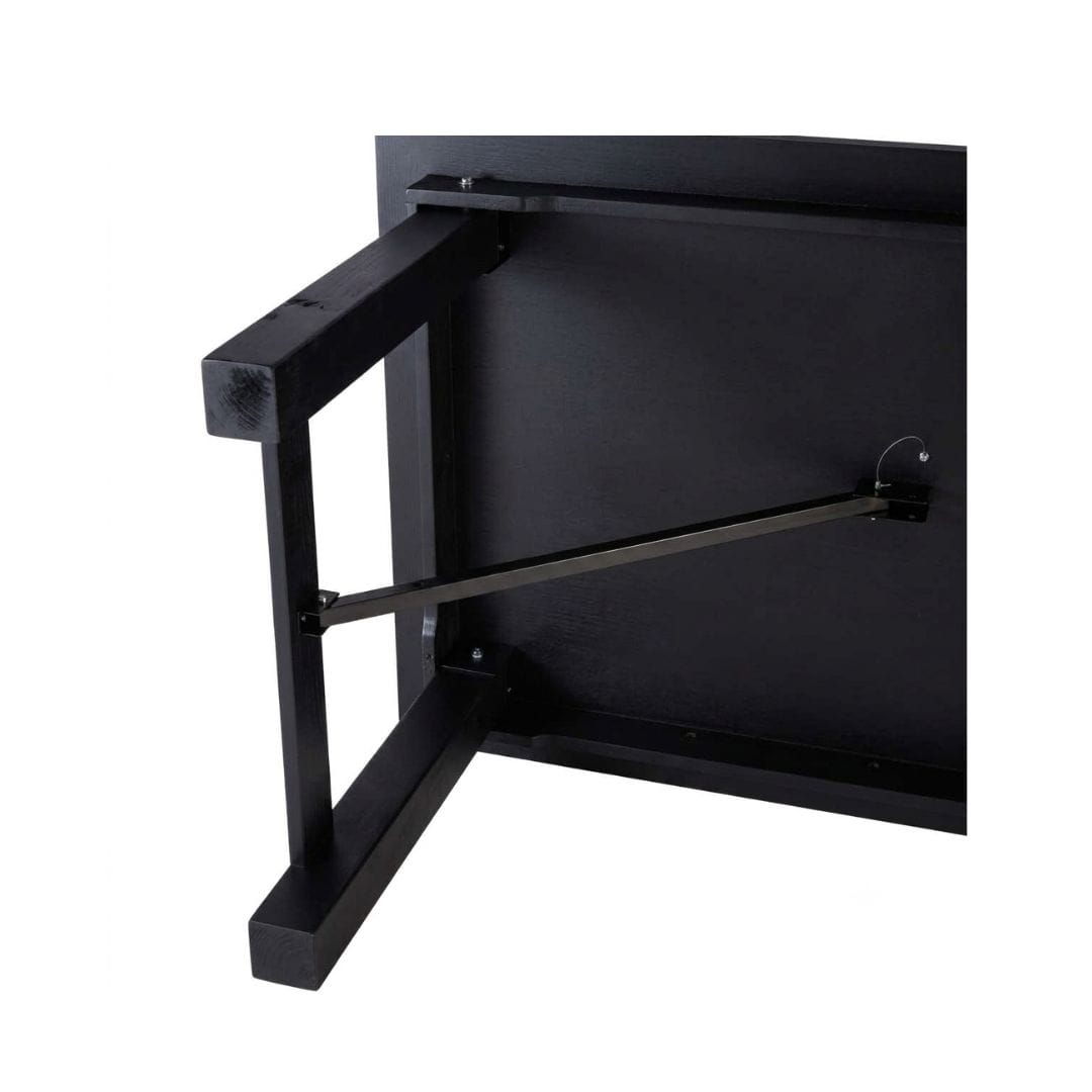 Chivari 72" x 40" (6 Foot) Black Rectangle Straight Leg Wood Farm Table TFRMPLRT7240-BLK-ST-AX