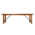 Chivari 72" x 40" (6 Foot) Chestnut Finish Rectangle Straight Leg Wood Farm Table TFRMPLRT7240-CHT-ST-AX