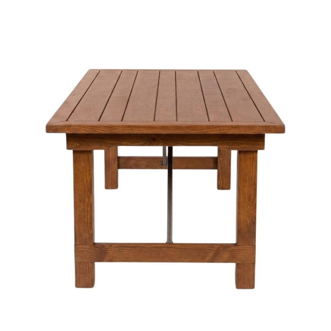 Chivari 72" x 40" (6 Foot) Chestnut Finish Rectangle Straight Leg Wood Farm Table TFRMPLRT7240-CHT-ST-AX
