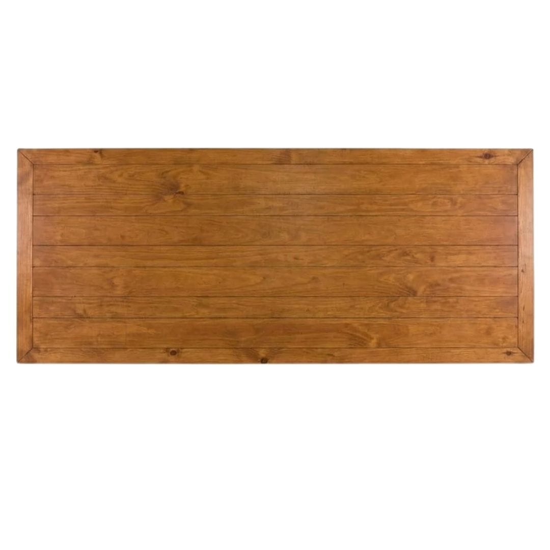 Chivari 72" x 40" (6 Foot) Chestnut Finish Rectangle Straight Leg Wood Farm Table TFRMPLRT7240-CHT-ST-AX