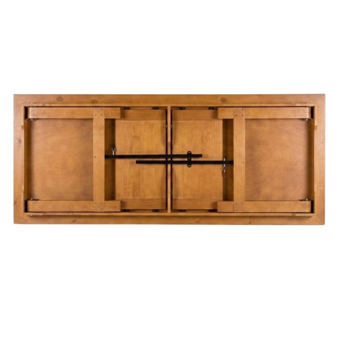 Chivari 72" x 40" (6 Foot) Chestnut Finish Rectangle Straight Leg Wood Farm Table TFRMPLRT7240-CHT-ST-AX