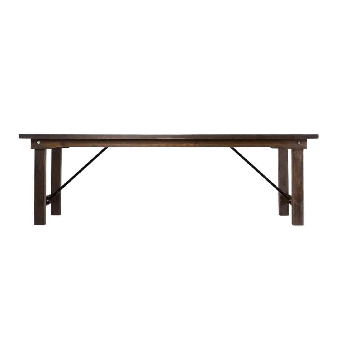 Chivari 72" x 40" (6 Foot) Fruitwood Rectangle Straight Leg Wood Farm Table TFRMPLRT7240-FTW-ST-AX