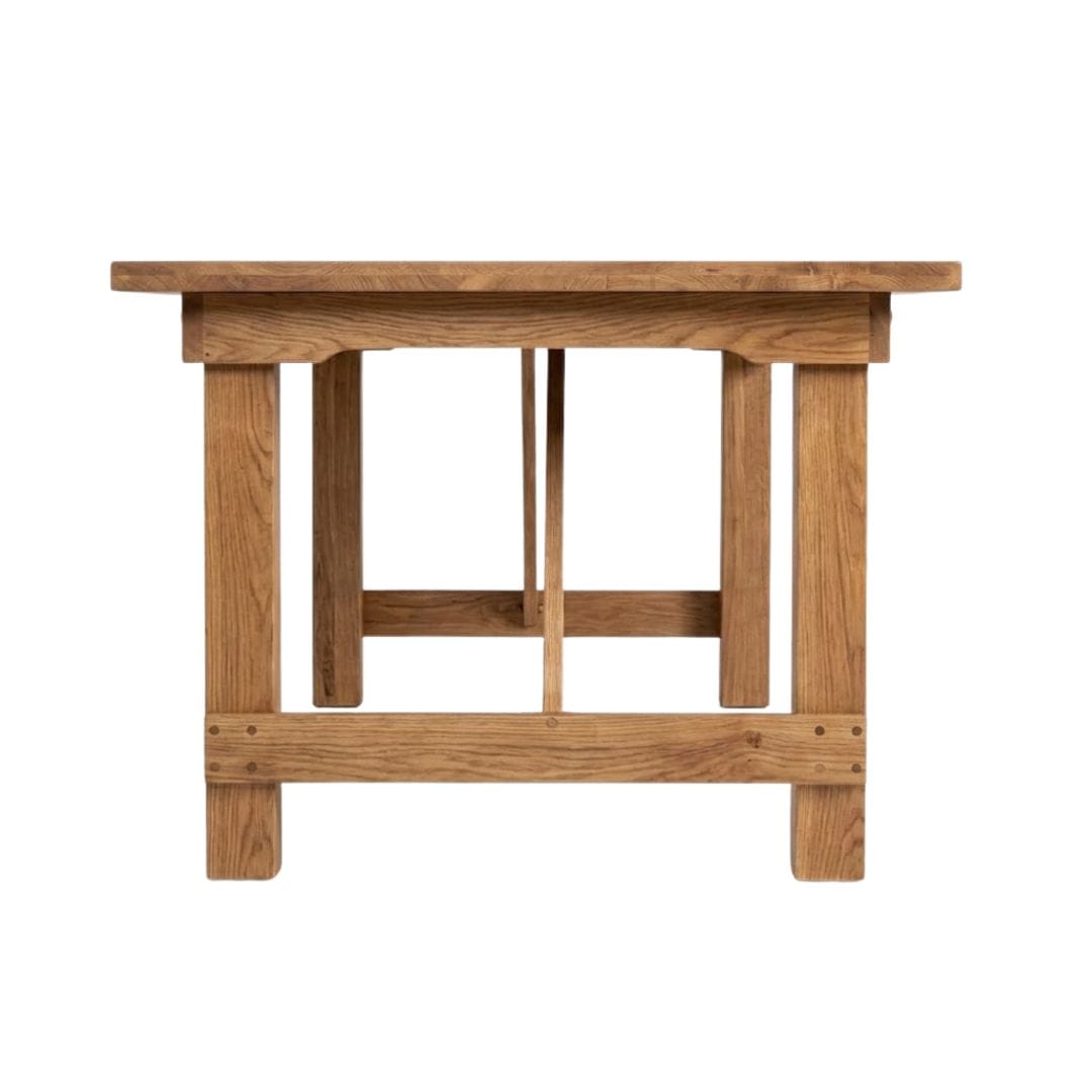 Chivari 72" x 40" (6 Foot) Natural Rectangle Straight Leg Wood Farm Table TFRMPLRT7240-NAT-ST-AX