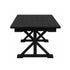 Chivari 96" x 40" (8 Foot) Black Rectangle X Leg Wood Farm Table TFRMPLRT9640-BLK-XL-AX