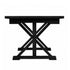 Chivari 96" x 40" (8 Foot) Black Rectangle X Leg Wood Farm Table TFRMPLRT9640-BLK-XL-AX