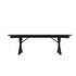 Chivari 96" x 40" (8 Foot) Black Rectangle X Leg Wood Farm Table TFRMPLRT9640-BLK-XL-AX