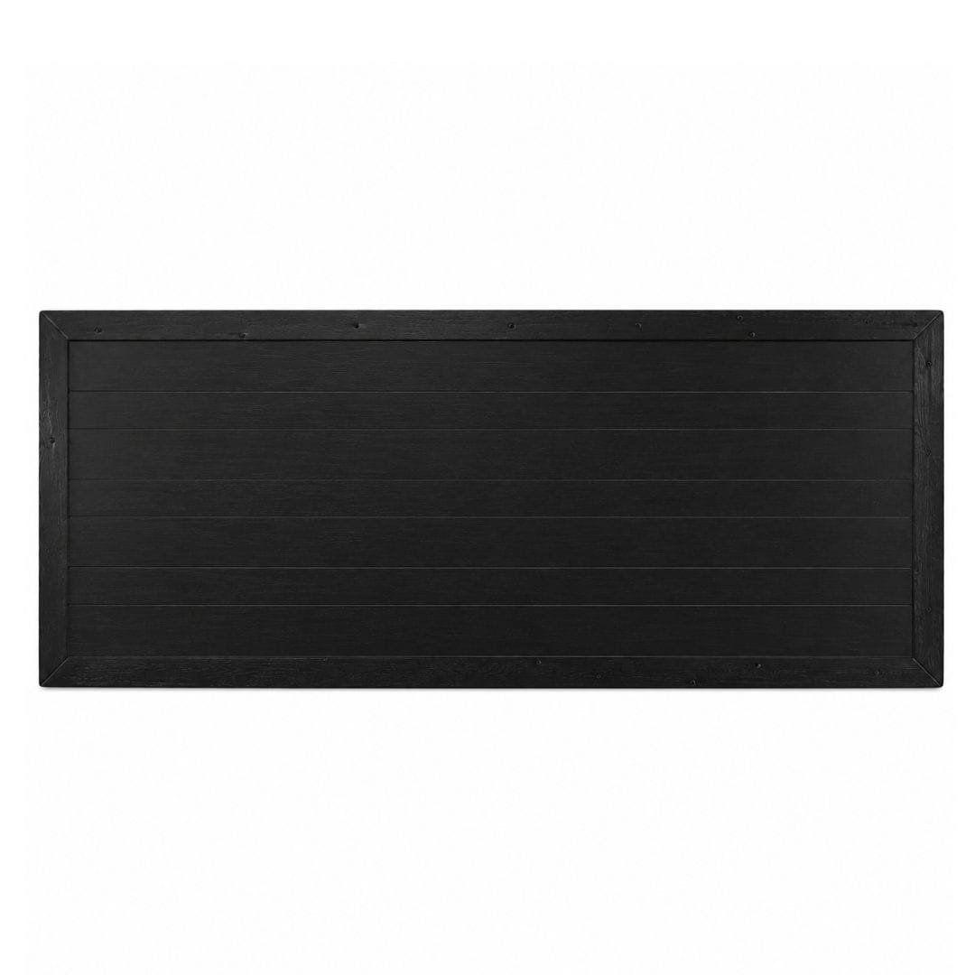 Chivari 96" x 40" (8 Foot) Black Rectangle X Leg Wood Farm Table TFRMPLRT9640-BLK-XL-AX