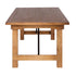 Chivari 96" x 40" (8 Foot) Chestnut Finish Rectangle Straight Leg Wood Farm Table TFRMPLRT9640-CHT-ST-AX
