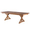 Chivari 96" x 40" (8 Foot) Chestnut Finish Rectangle X Leg Wood Farm Table TFRMPLRT9640-CHT-XL-AX