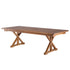 Chivari 96" x 40" (8 Foot) Chestnut Finish Rectangle X Leg Wood Farm Table TFRMPLRT9640-CHT-XL-AX