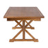 Chivari 96" x 40" (8 Foot) Chestnut Finish Rectangle X Leg Wood Farm Table TFRMPLRT9640-CHT-XL-AX