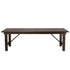Chivari 96" x 40" (8 Foot) Fruitwood Rectangle Straight Leg Wood Farm Table TFRMPLRT9640-FTW-ST-AX