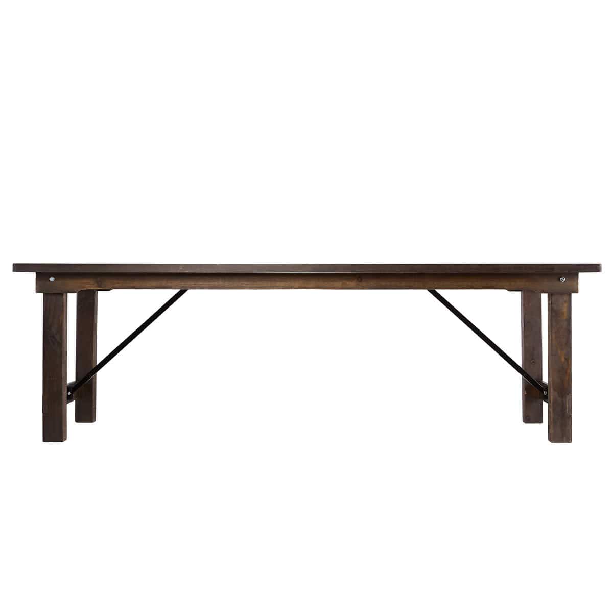 Chivari 96" x 40" (8 Foot) Fruitwood Rectangle Straight Leg Wood Farm Table TFRMPLRT9640-FTW-ST-AX