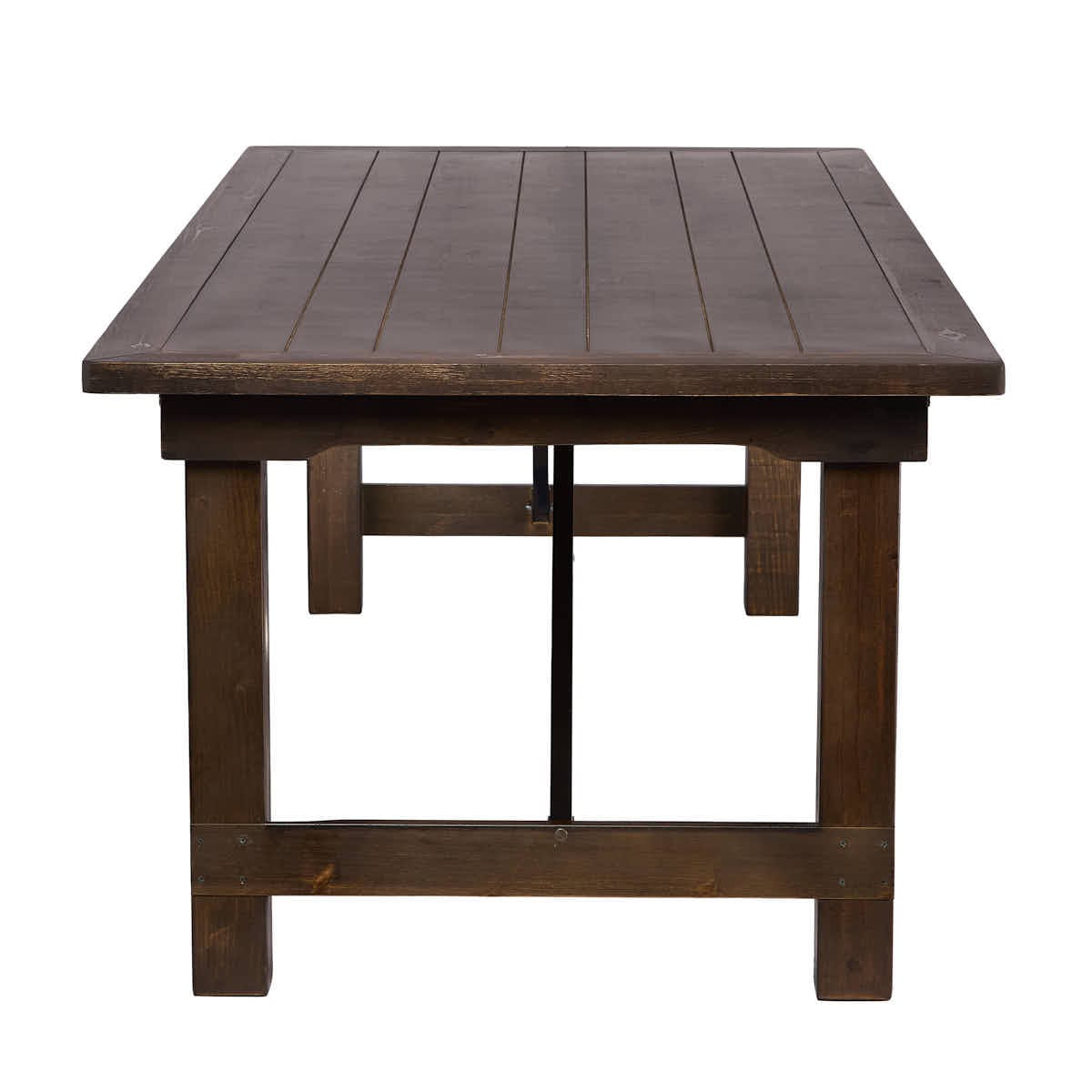 Chivari 96" x 40" (8 Foot) Fruitwood Rectangle Straight Leg Wood Farm Table TFRMPLRT9640-FTW-ST-AX