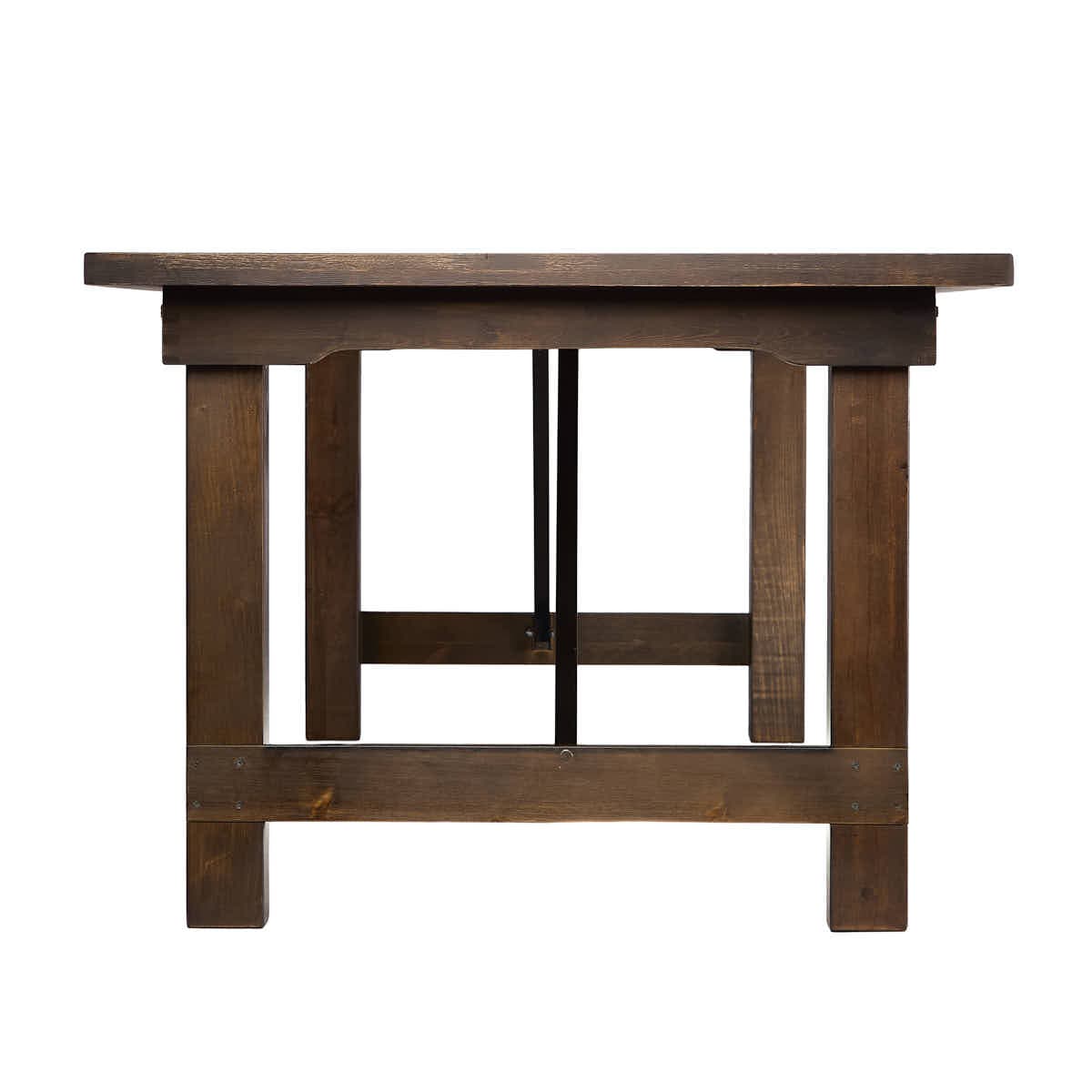 Chivari 96" x 40" (8 Foot) Fruitwood Rectangle Straight Leg Wood Farm Table TFRMPLRT9640-FTW-ST-AX