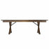 Chivari 96" x 40" (8 Foot) Fruitwood Rectangle X Leg Wood Farm Table TFRMPLRT9640-FTW-XL-AX