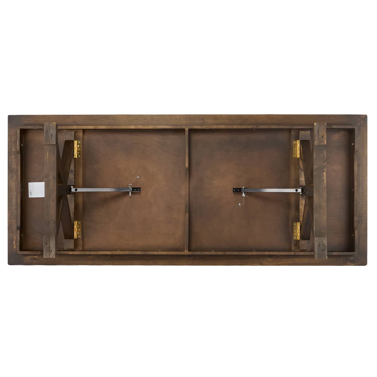 Chivari 96" x 40" (8 Foot) Fruitwood Rectangle X Leg Wood Farm Table TFRMPLRT9640-FTW-XL-AX
