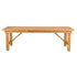 Chivari 96" x 40" (8 Foot) Natural Rectangle Straight Leg Wood Farm Table TFRMPLRT9640-NAT-ST-AX